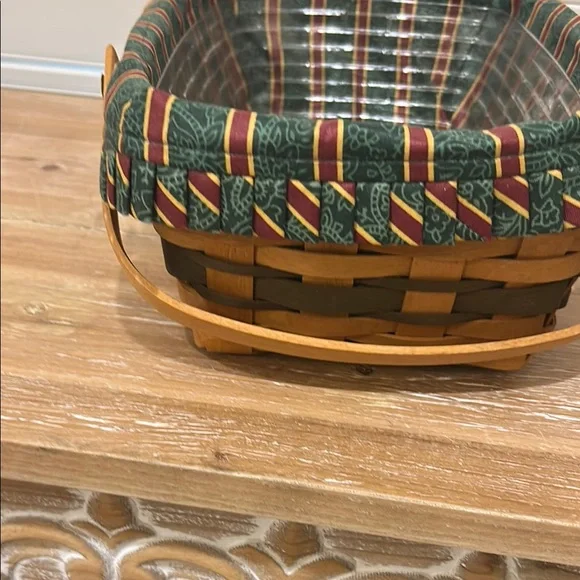 Longaberger Brown Holiday Cheer Basket with Green Liner - Picture 8 of 16